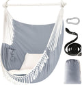 Chihee Hammock Chair 4.9ft x 3.9ft Max 500 Lbs 2 Cushions Strap Carabiner