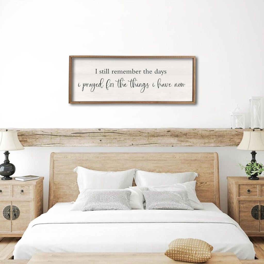 comurdyo I Still Remember the Days I Prayed Sign, 40" x 15", Wood