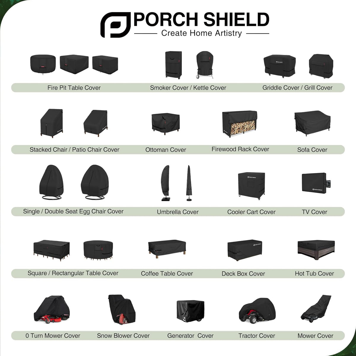 Porch Shield 4ft Waterproof Firewood Rack Cover