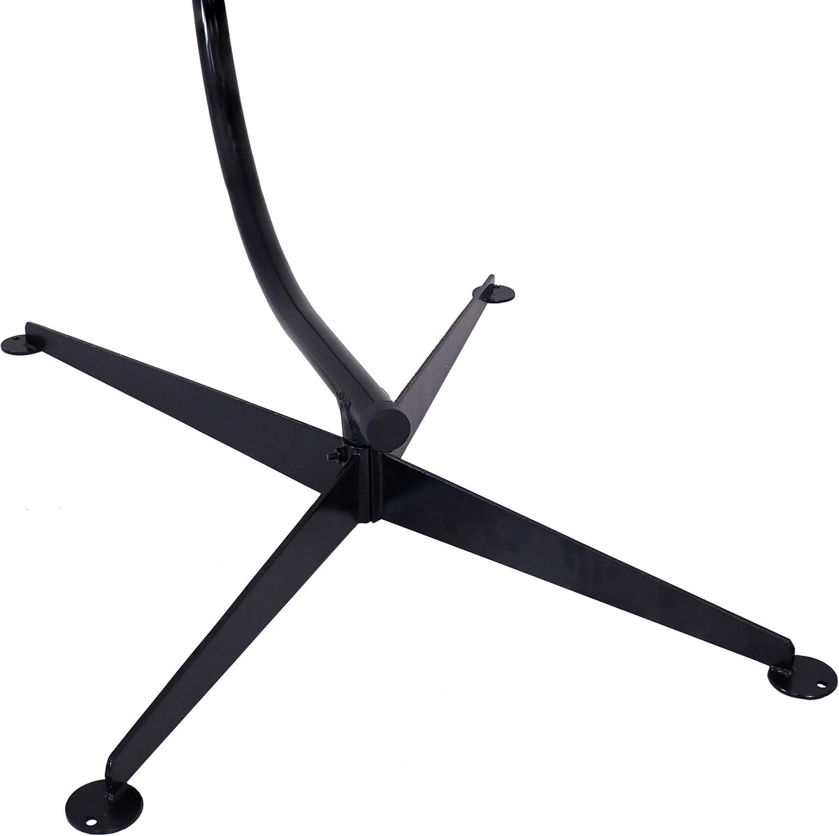 Sunnydaze Steel C-Stand for Hanging Hammock Chair, Black