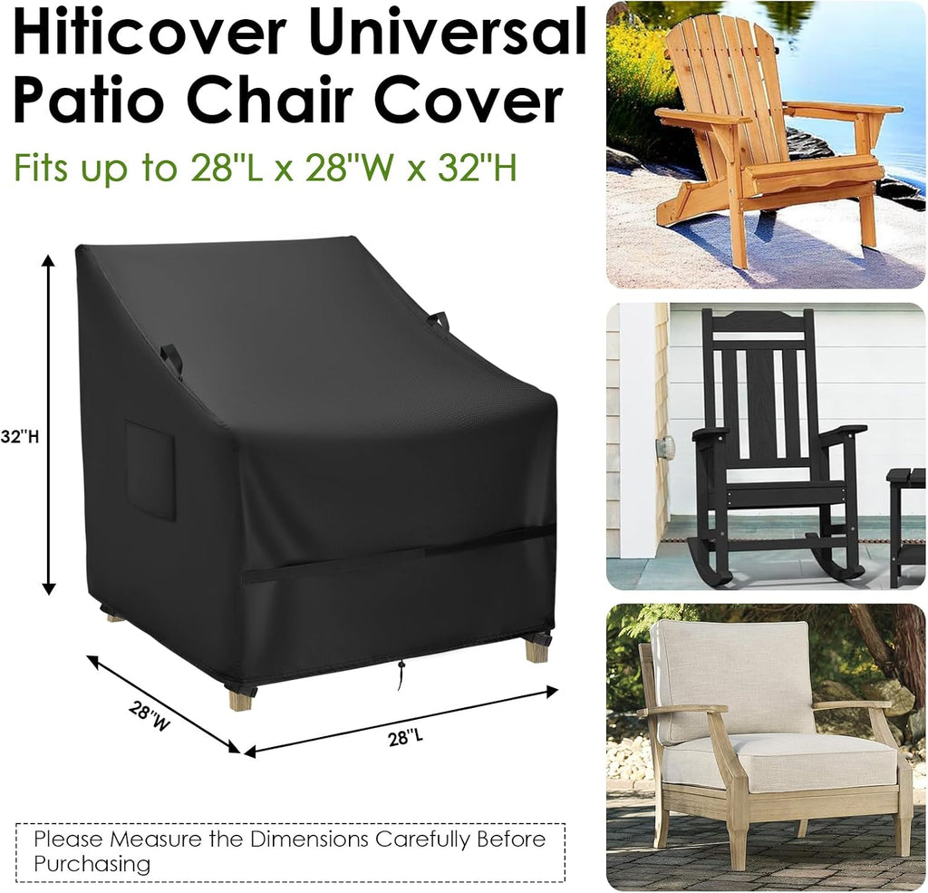 outdoor waterproof patio chair covers 2 pack, 28 shown in use