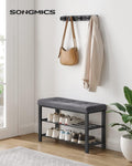 SONGMICS Shoe Bench, Storage Bench, Entryway Bench with Cushion