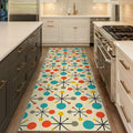 Retro Mid Century Modern Kitchen Runner Rugs for Hallways 2'x 6'