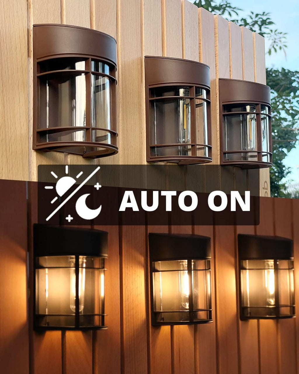 solar fence lights, 8 pack deck light waterproof showing dimensions