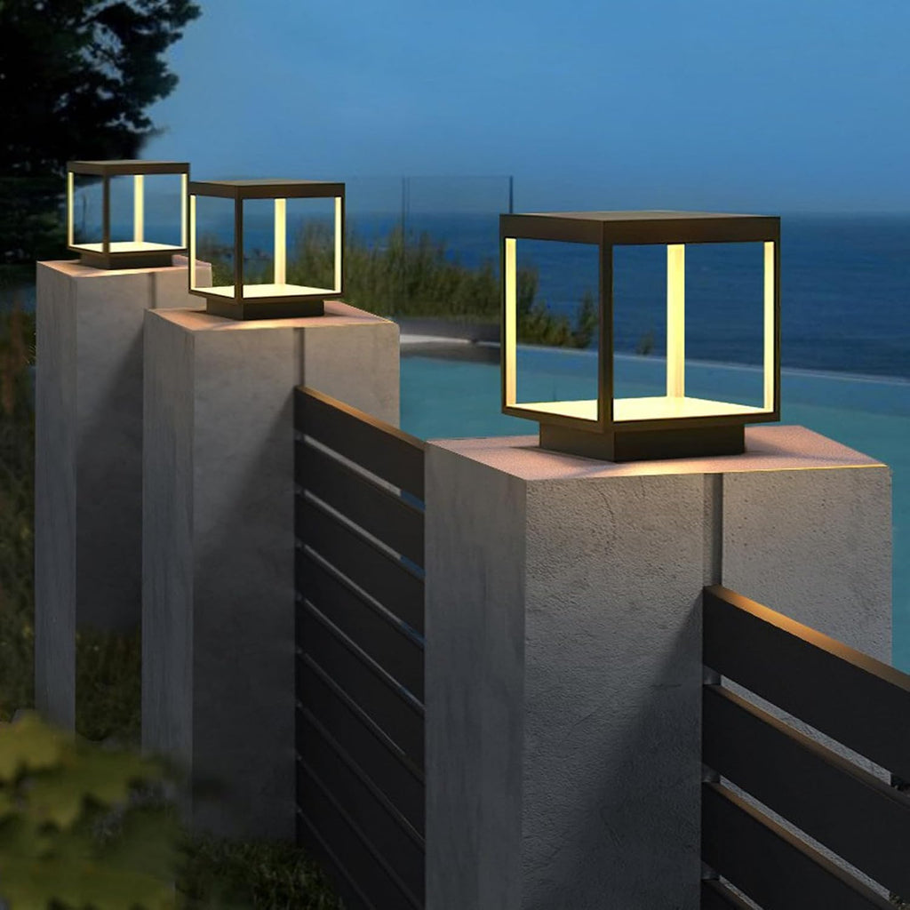 Stainless Steel Outdoor Post Lights 10X10,12V&110-240V Hard Wired Light,Outdoor lamp Post,Deck Decorations,Column Lights,Modern Waterproof Light for Landscape Garden Access Deck Garden Patio Wall