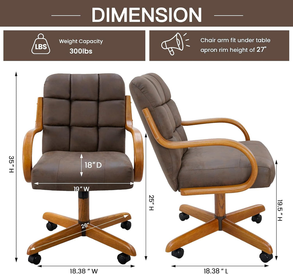 Chromcraft Douglas D9520 Swivel-Tilt Dining Chair - Chestnut - Mocha - 6pc