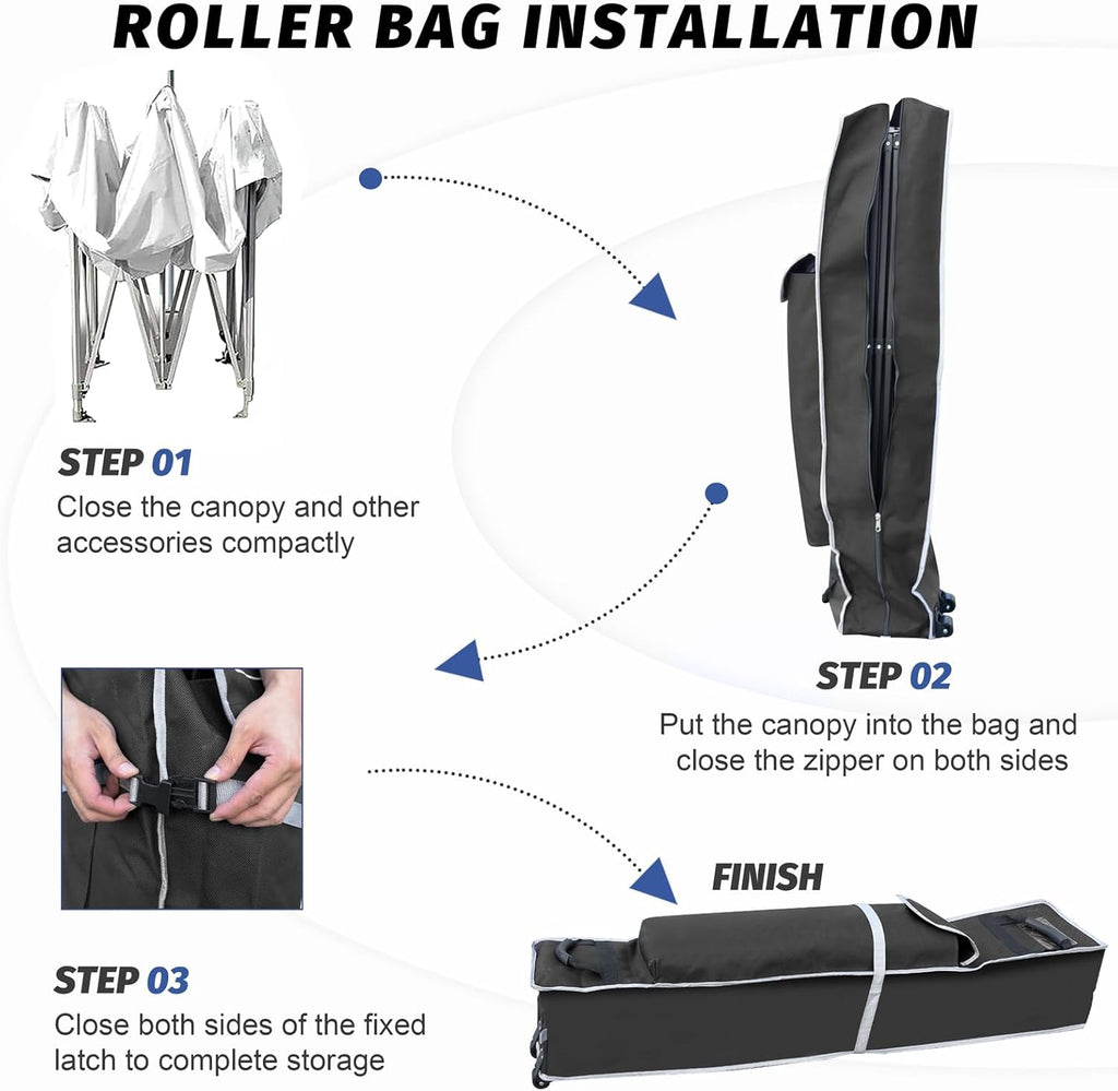Canopy Bag Replacement,62in Wheeled Tent Storage Bags for 10x10 Canopy Tent