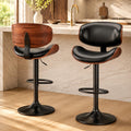 YaFiti Swivel Bar Stools Set of 2, Bar Stools for Kitchen Counter, Black