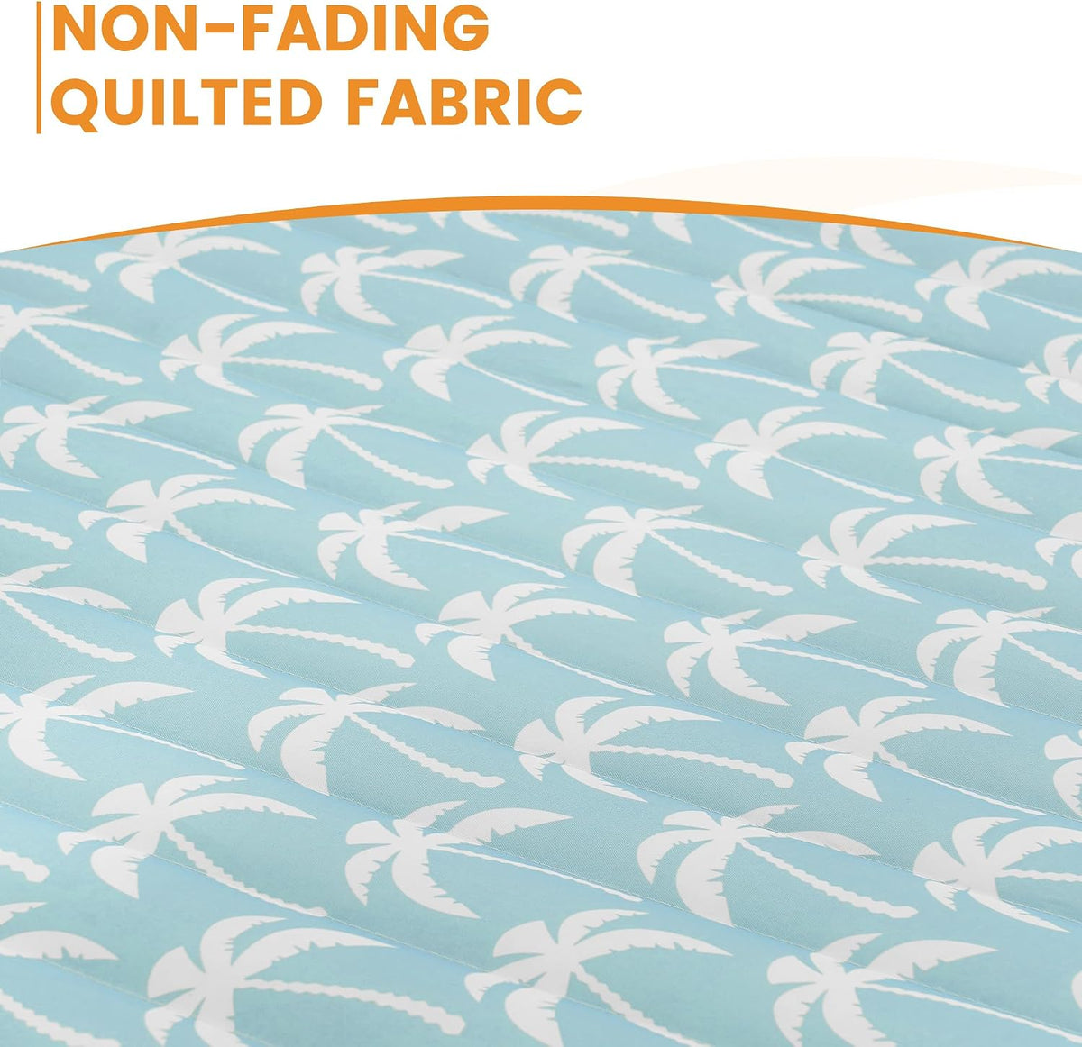 Lazy Daze 12FT Double Quilted Hammock for Outside with Pillow, Coastal Blue