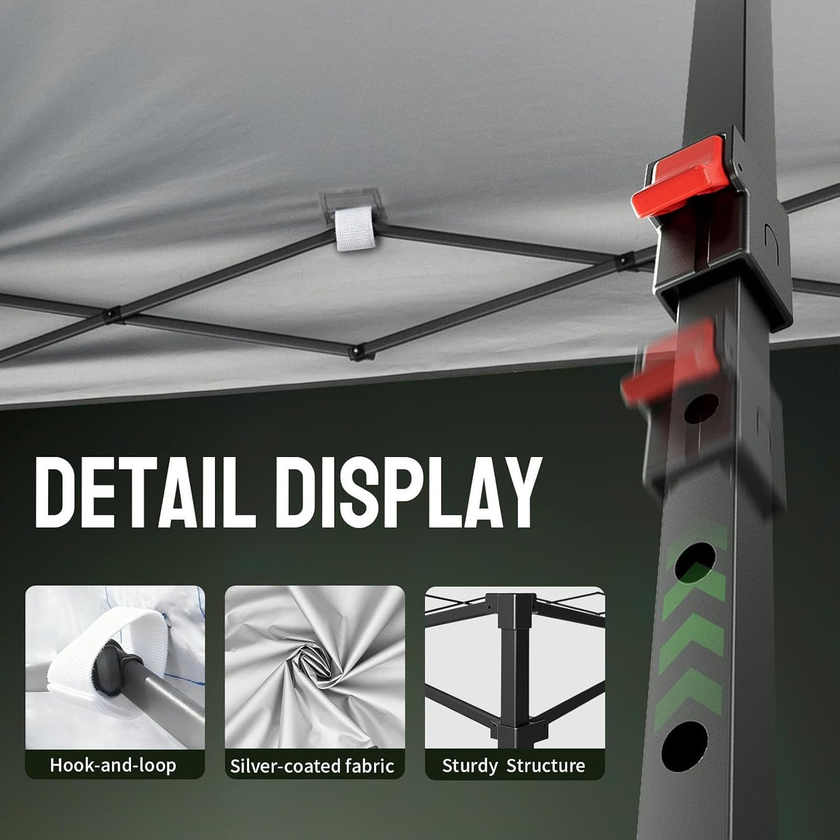 CROWN SHADES 8x8 Pop Up Canopy, Outdoor Canopy Tent, White