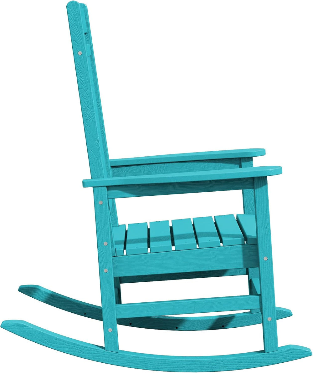 KINGYES Oversized Outdoor Rocking Chair for Adults, Porch Rockers, Aruba