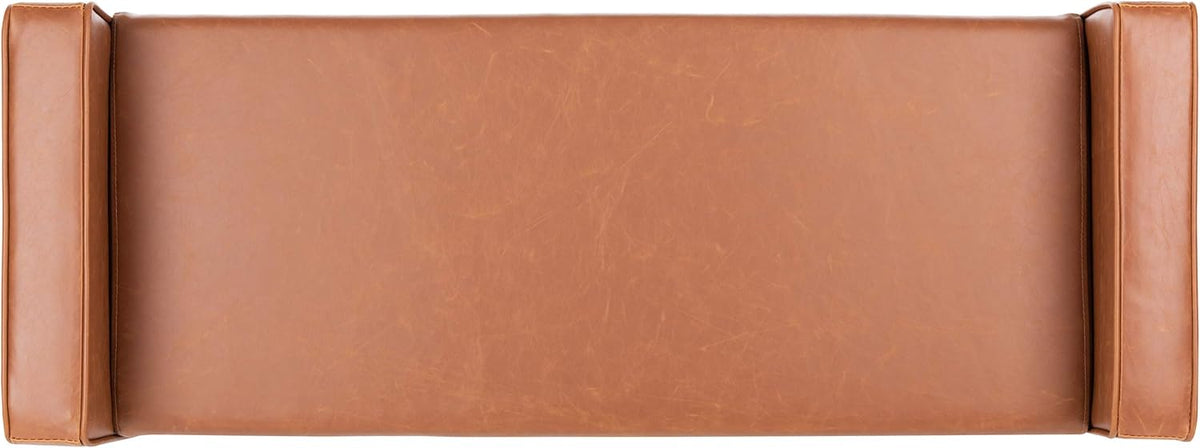 Safavieh Home Henri Mid-Century Light Beige Linen 25-inch Bench