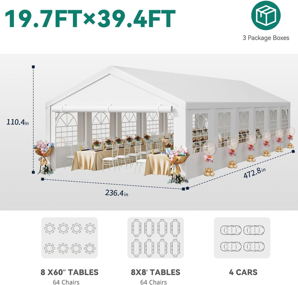 YITAHOME 20x40FT Party Tent Heavy Duty Wedding Tent