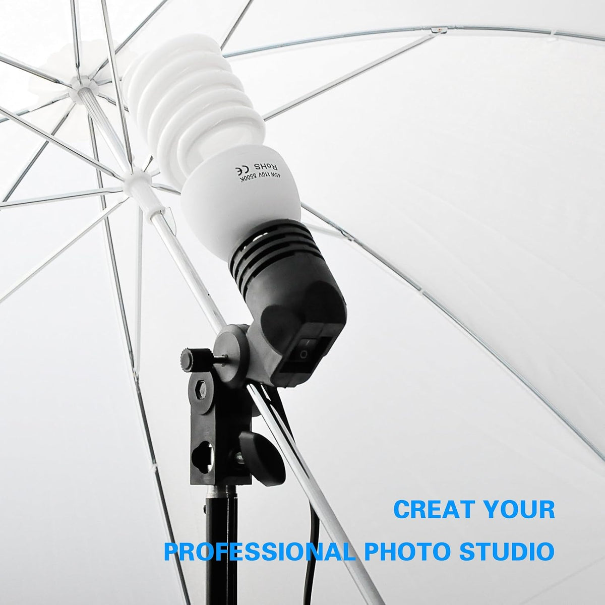 EMART Photography Umbrella, 400W 5500K Lighting kit for Vedio, Studio-2Pack