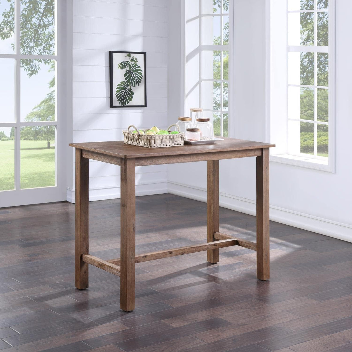 Boraam Sonoma Pub Table - Barnwood Wire-Brush