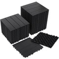 Neoaider 36PCS Plastic Interlocking Decking Tiles 12" x 12", Dark Grey