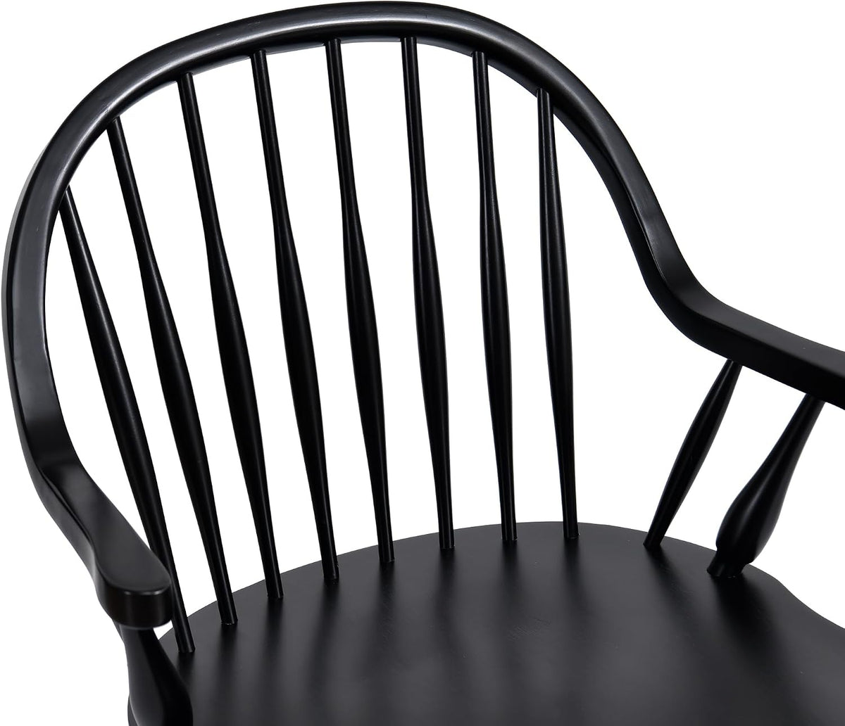 DUHOME Wooden Dining Chairs Set of 4,Spindle Back Dining Chair with Arms
