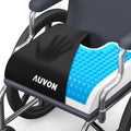 AUVON Gel Wheelchair Seat Cushion with Waterproof Cover for Pressure Sore & Ulcer, Ergonomic Chair Cushion with U-Cutout for Tailbone Pain, Back Pain Relief, Memory Foam Wheelchair Cushion, Anti-Slip