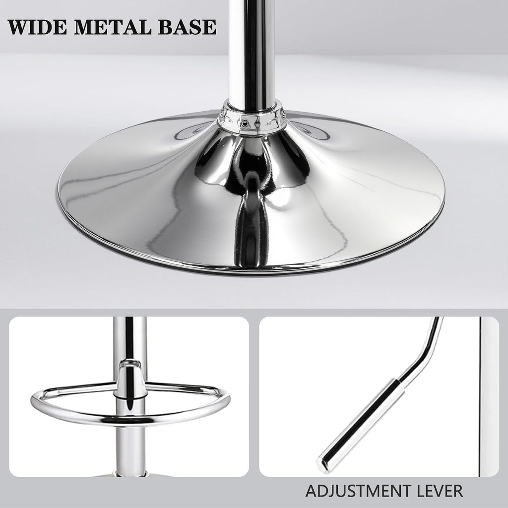 vecelo bar stools set of 4, armless adjustable, package contents