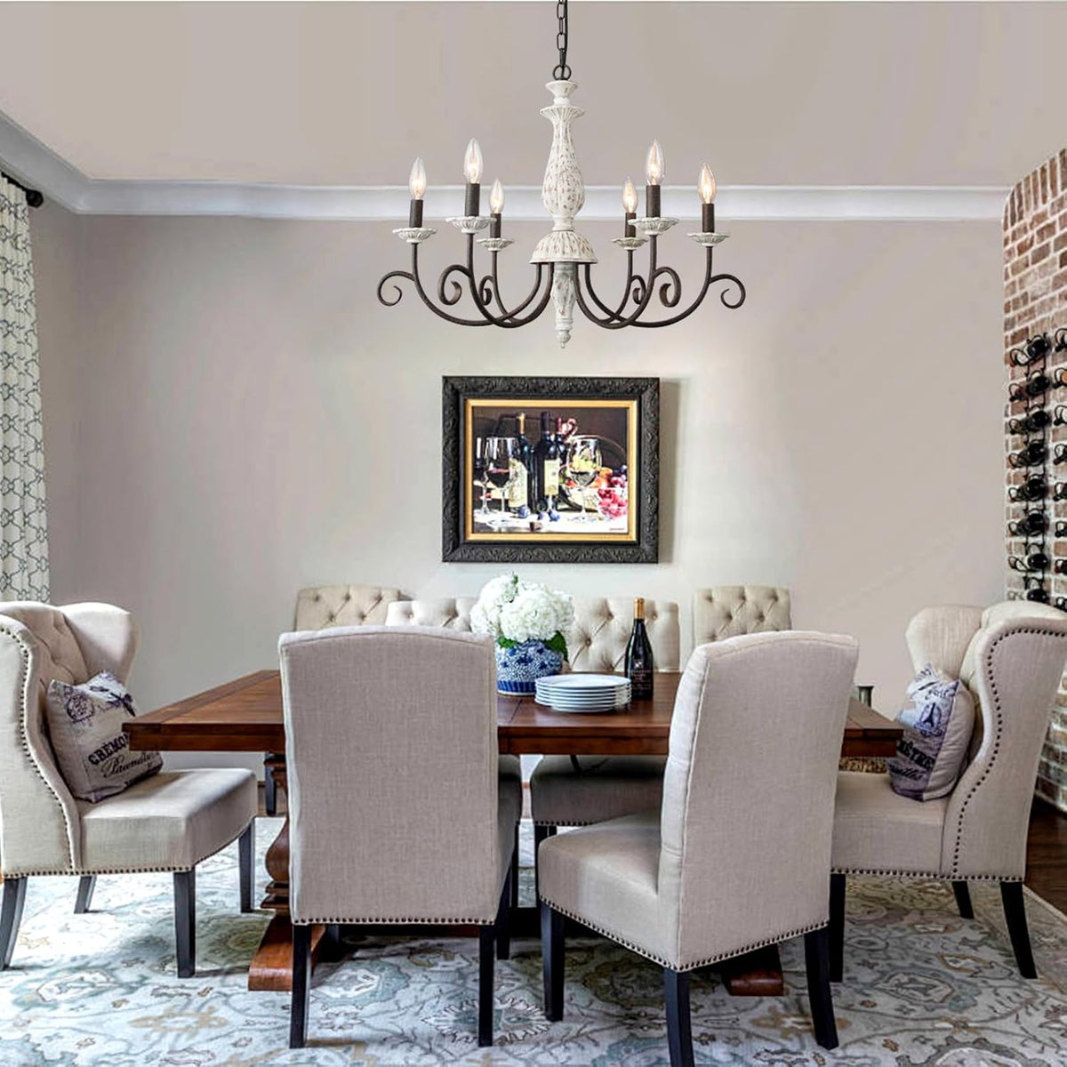 Rustic French Country Chandelier for Dining Room