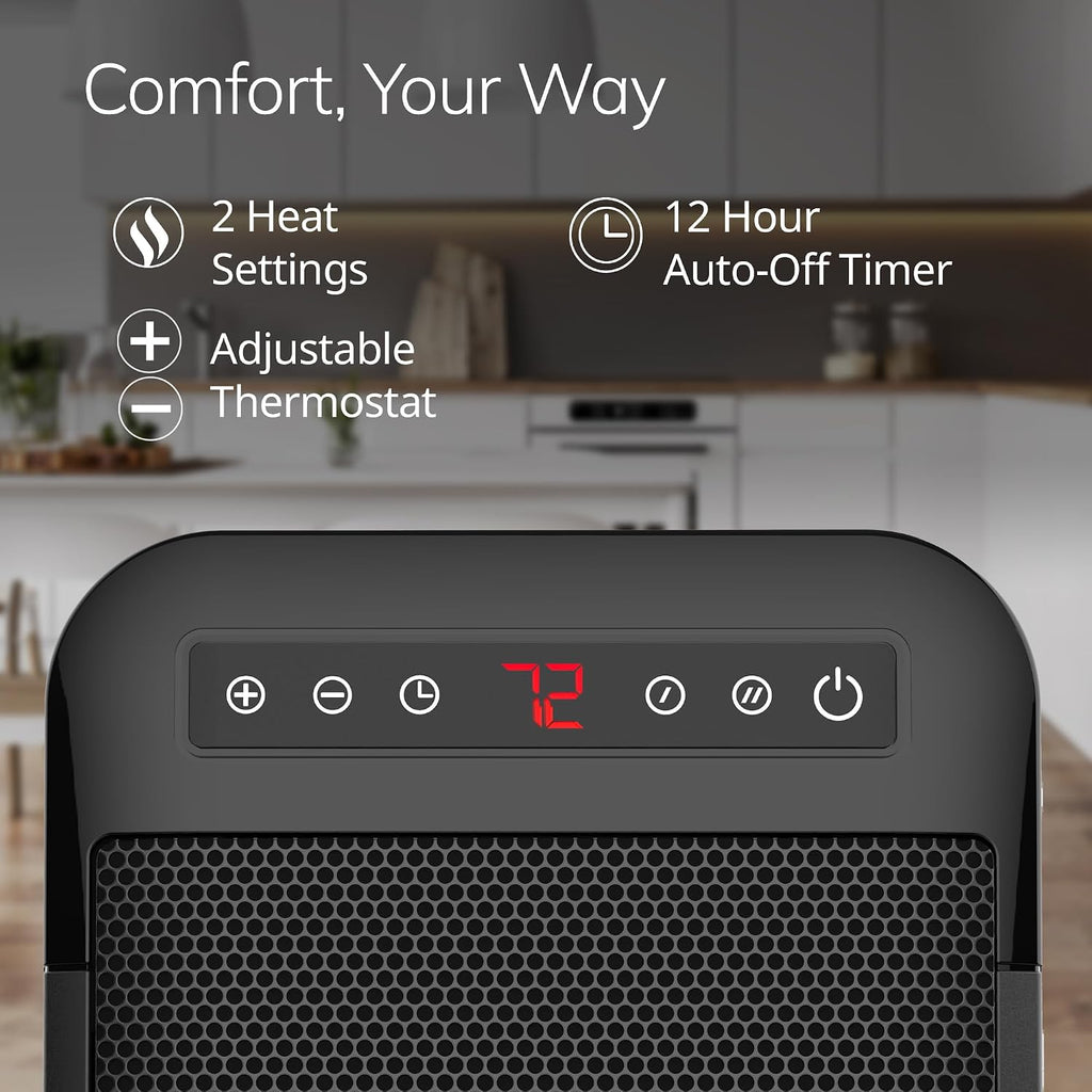 Lasko MyHeat Max Portable Ceramic Space Heater - 9” - CD09101 - Black