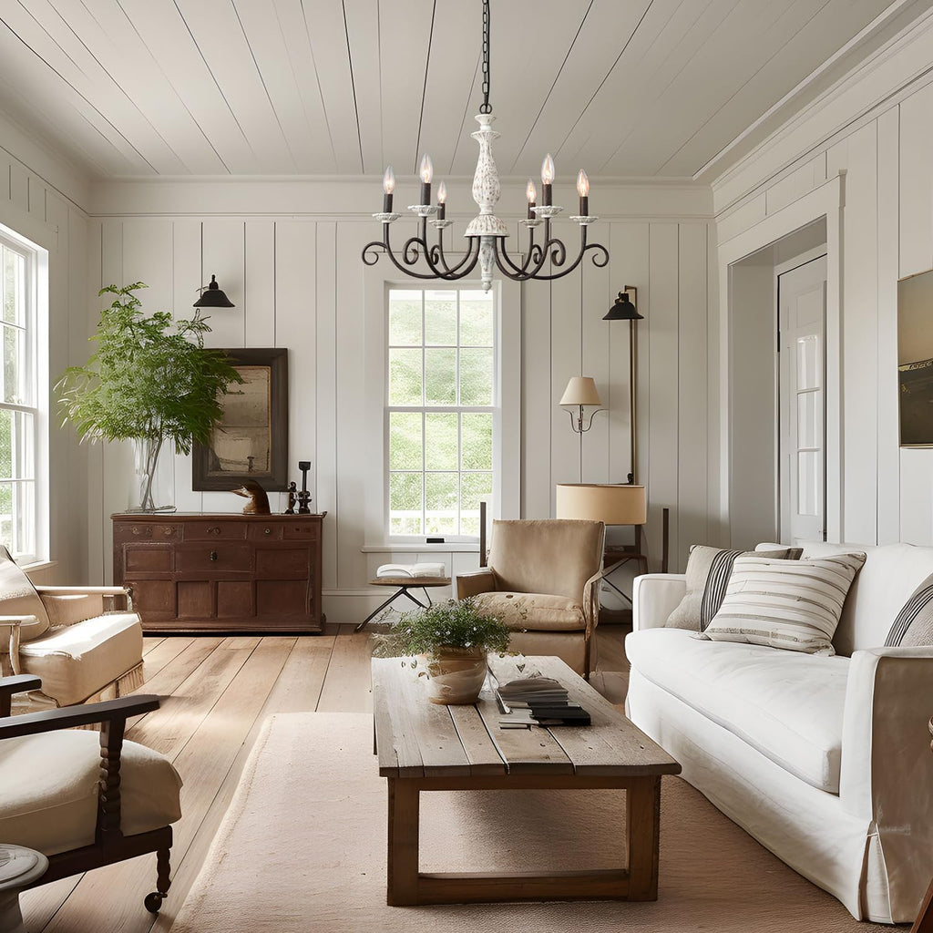 Rustic French Country Chandelier for Dining Room