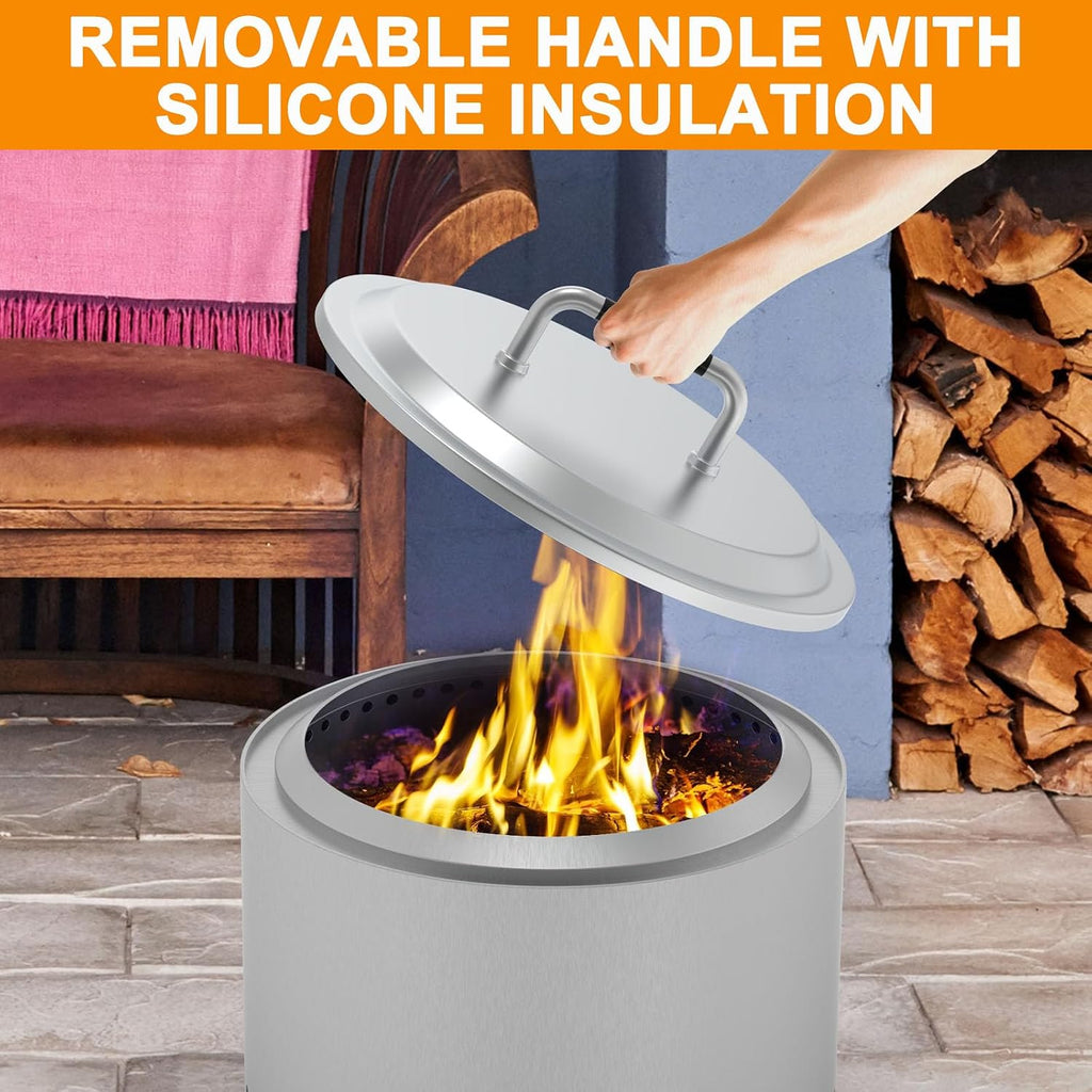 Fire Pit Lid 19.5 Inch for Solo Stove Bonfire 2.0 Accessories,304 Stainless