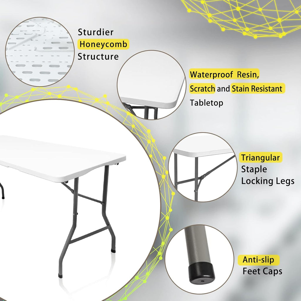 5FT Folding Table,Versatile Foldable Table,Portable