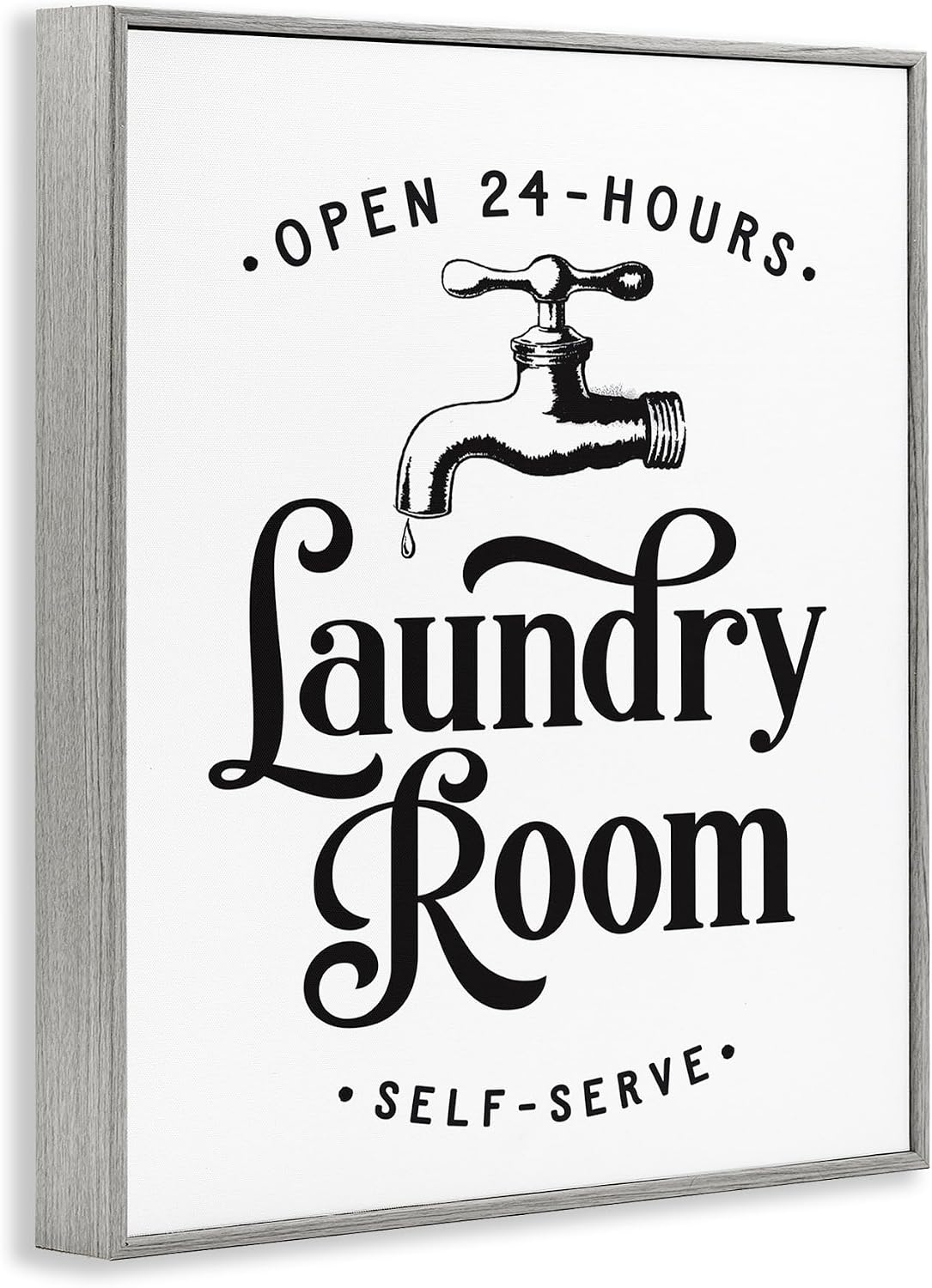 'Self-Serve Laundry Room Sign Vintage Faucette'| Framed Giclee Art