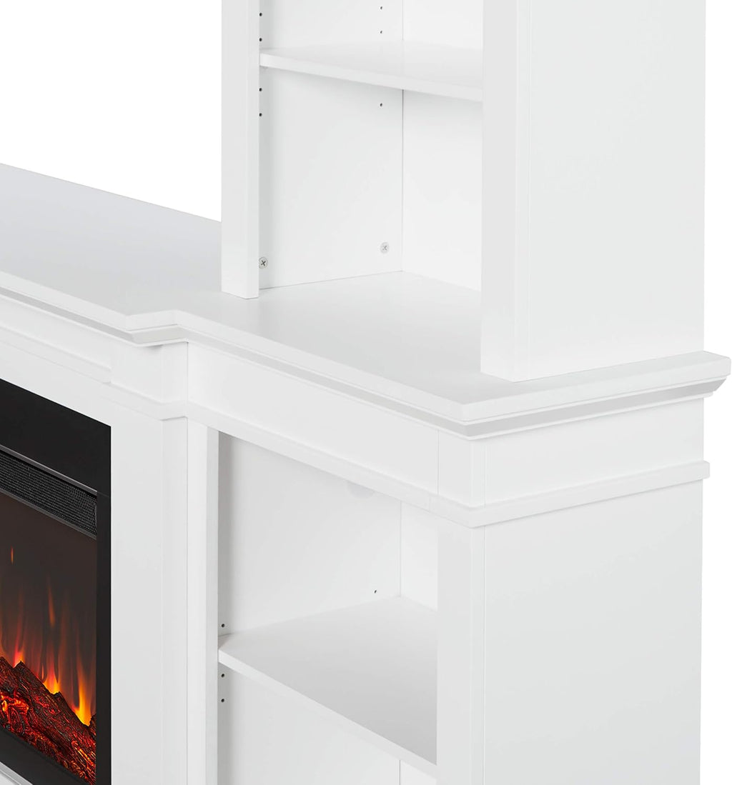 Real Flame Monte Vista Electric Media Fireplace, White,9900E-W
