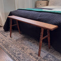 East at Main Skinny Wood Bench, Narrow Solid Wood End of Bed Bench 45 Inch