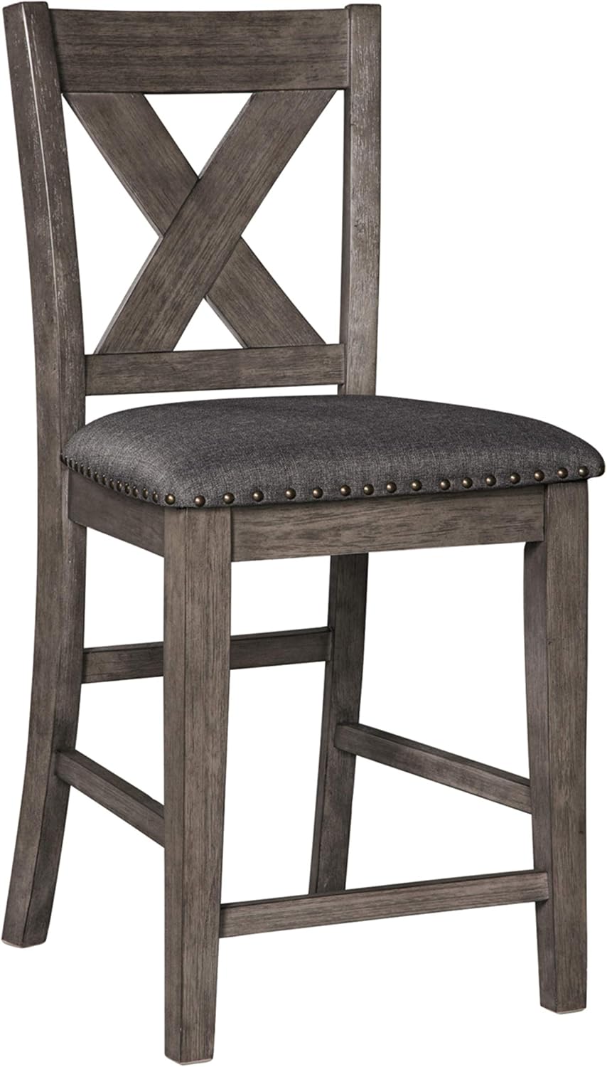 Signature Design by Ashley Caitbrook 24" Counter Height Barstools, Set of 4, Gray