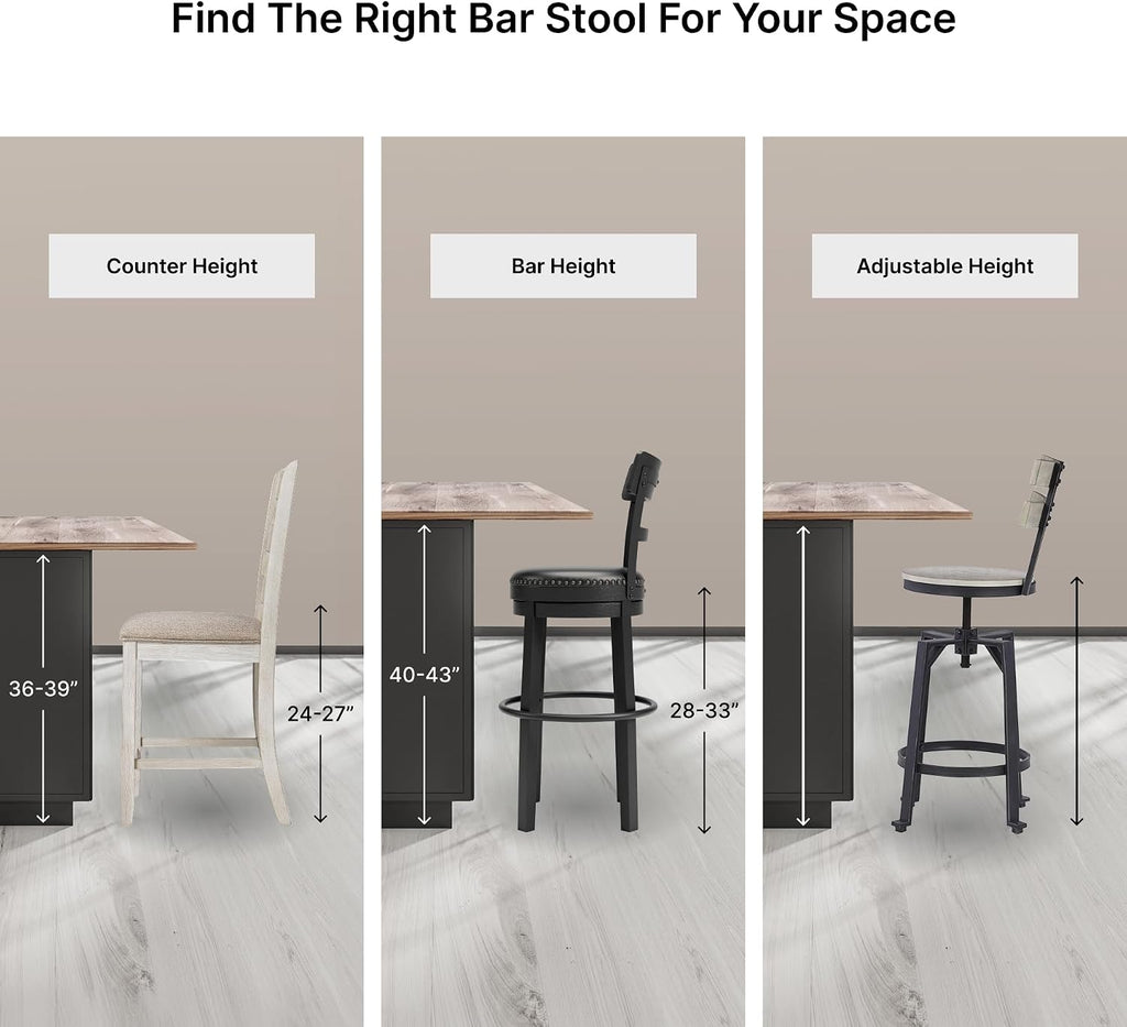 Signature Design by Ashley Counter Height Barstools, Set of 2, Farmhouse
