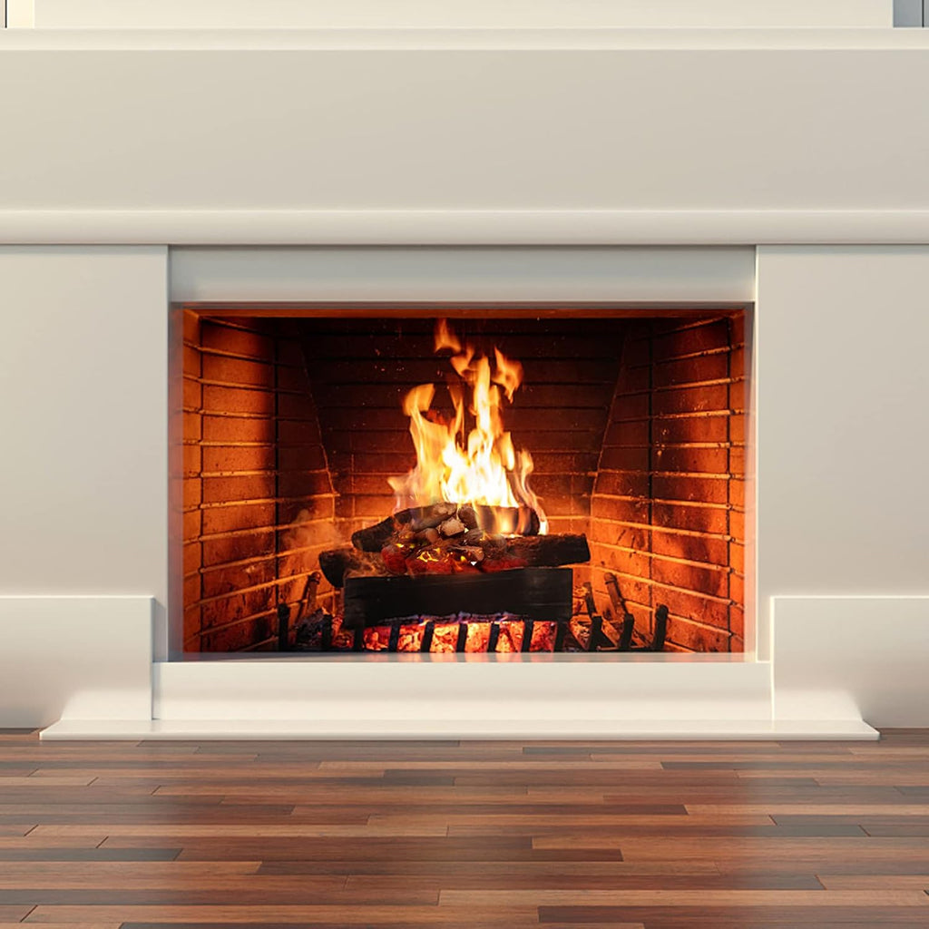 skyflame 10 small piece set of ceramic wood showing dimensions