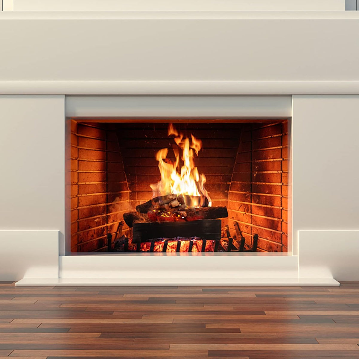 skyflame 10 small piece set of ceramic wood showing dimensions