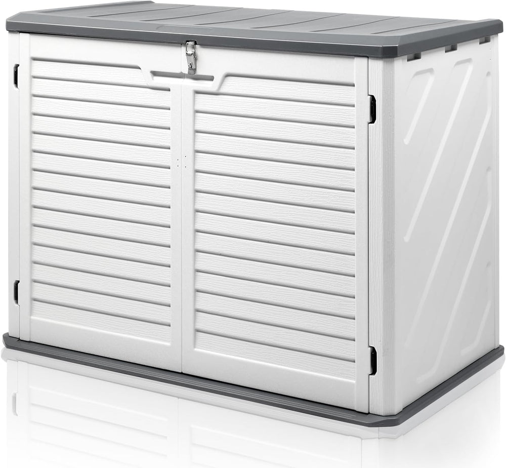 VINGLI Upgraded 31.5 Cu.ft Plastic Outdoor Storage Shed White