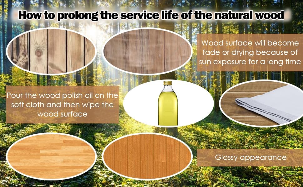 HAPPYGRILL Outdoor Acacia Wood Dining Table for 8 People, 79” x 35” Rectangular Patio Bistro Table with Built-in Umbrella Hole, Wooden Picnic Table for Porch, Garden, Backyard, Natural