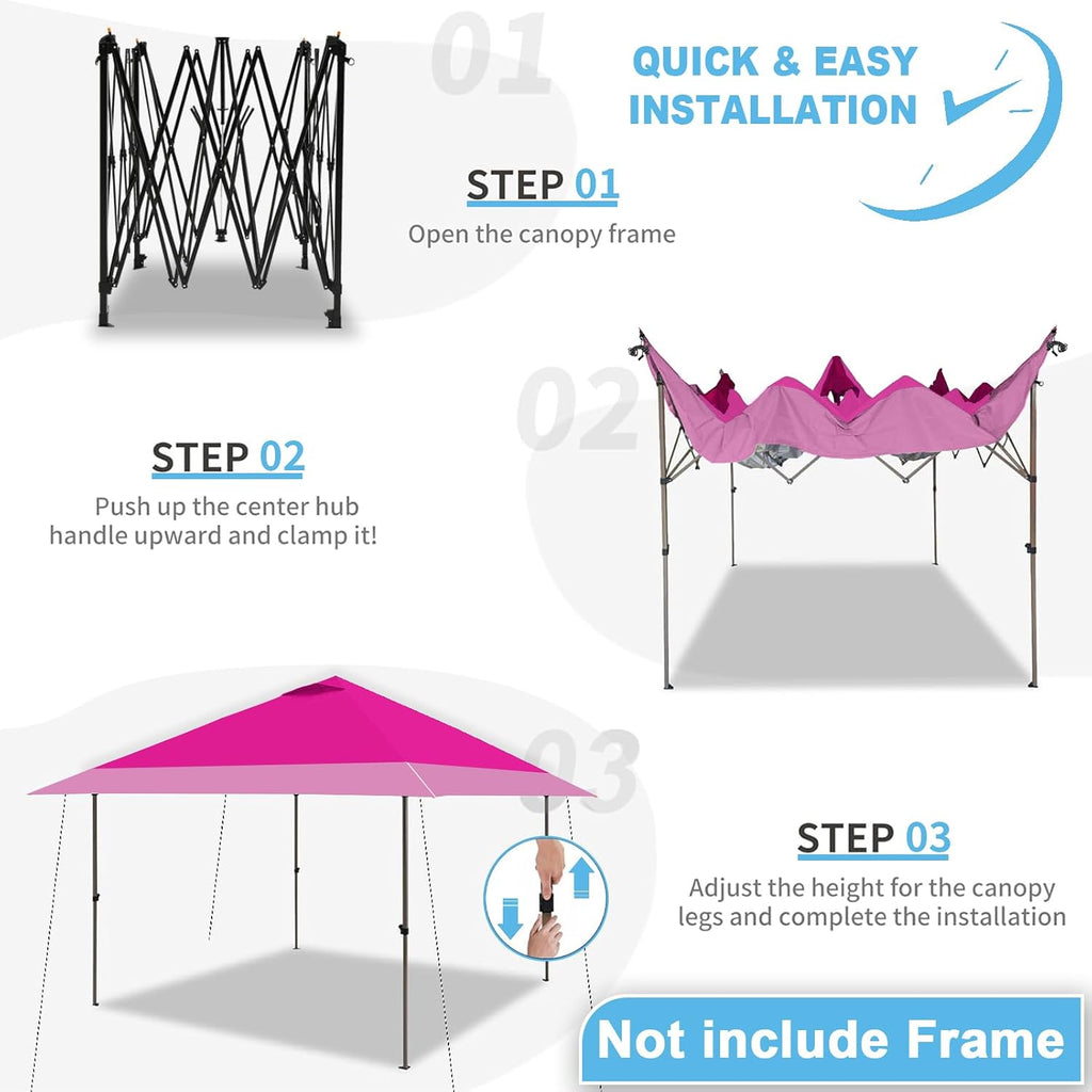 13x13 Canopy Replacement Top Cover with Air Vent-Top only