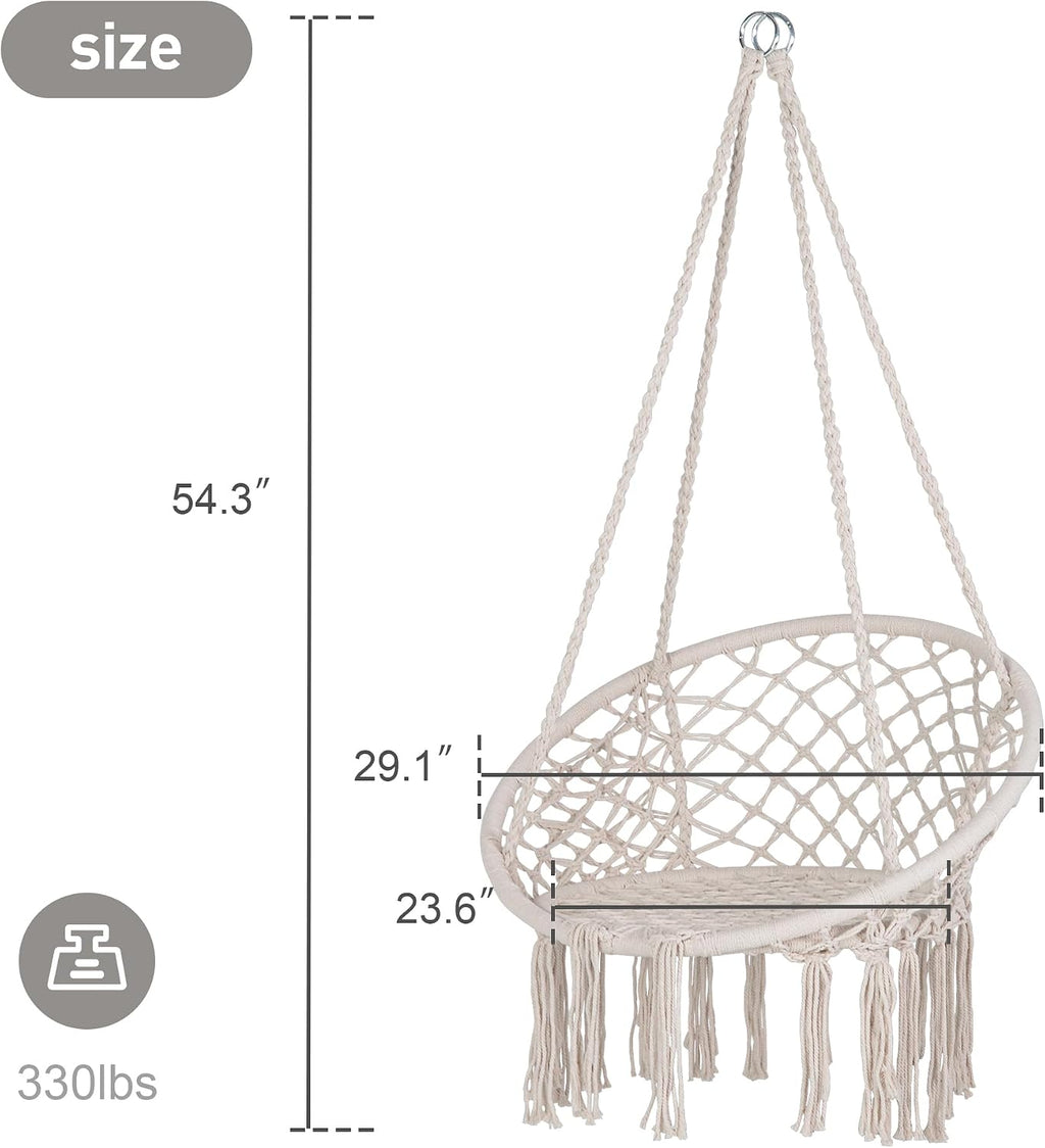 suncreat hammock chair macrame swing with side pocket on a desk or shelf