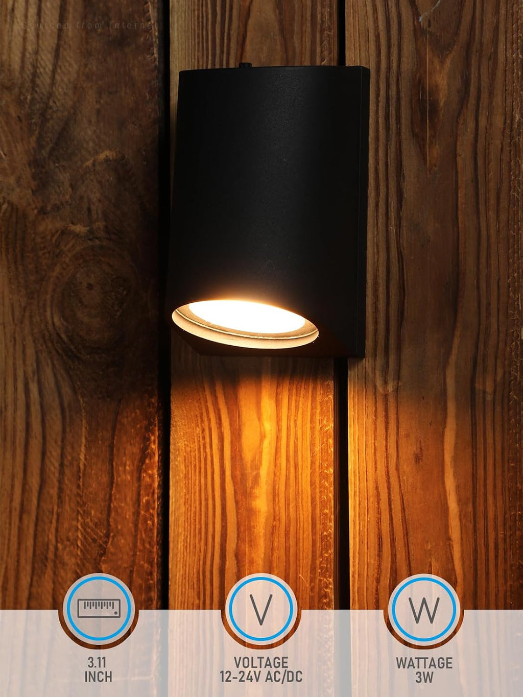 leonlite 4-pack 3 inch 5cct low voltage led, close-up detail