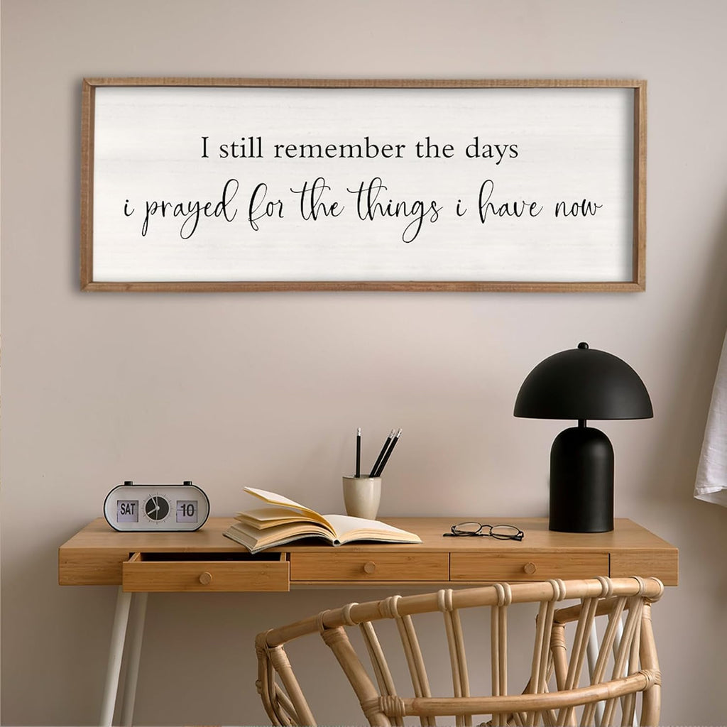 comurdyo I Still Remember the Days I Prayed Sign, 32" x 12", Wood