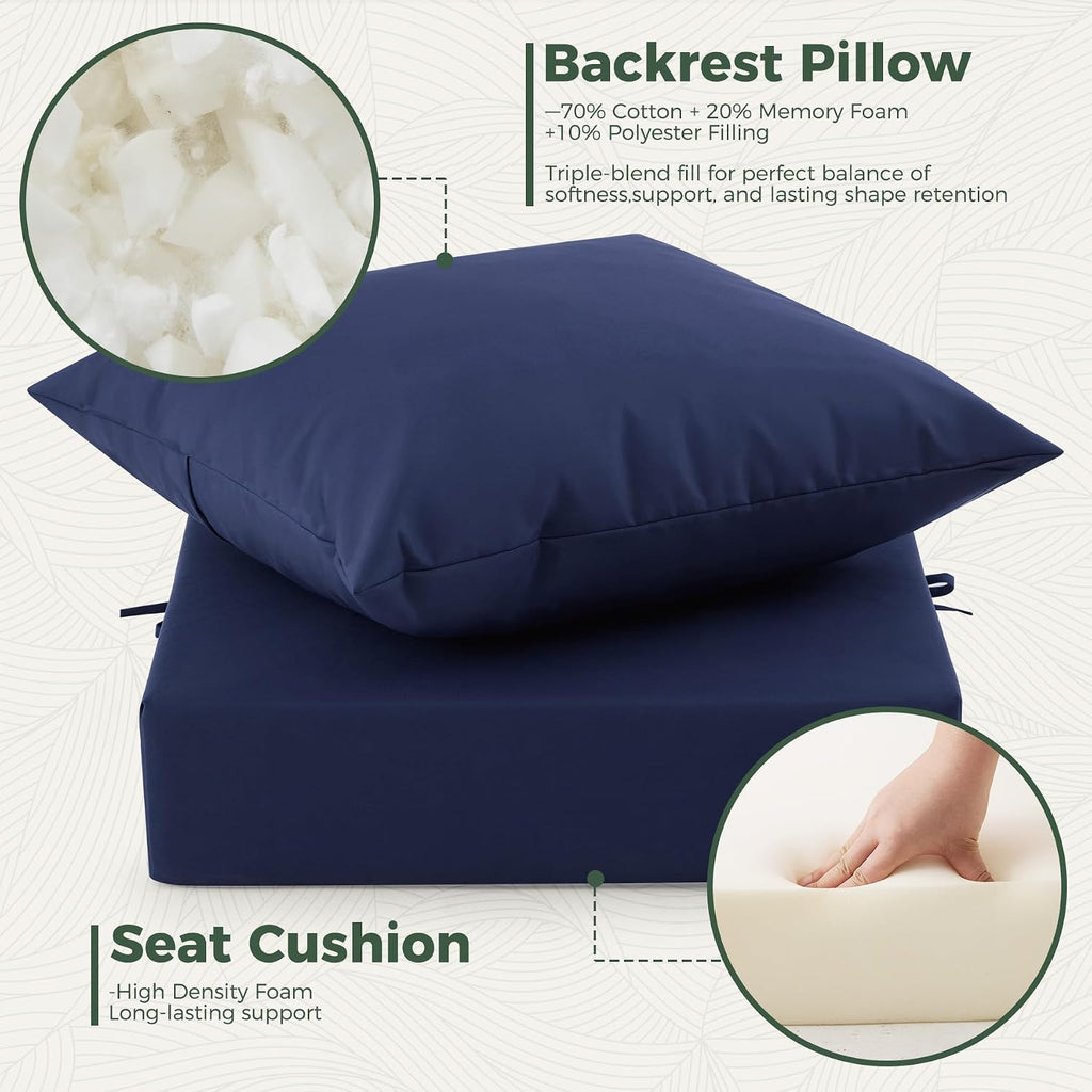 Outdoor Chair Cushions, Waterproof & Fade Resistant Patio Cushions