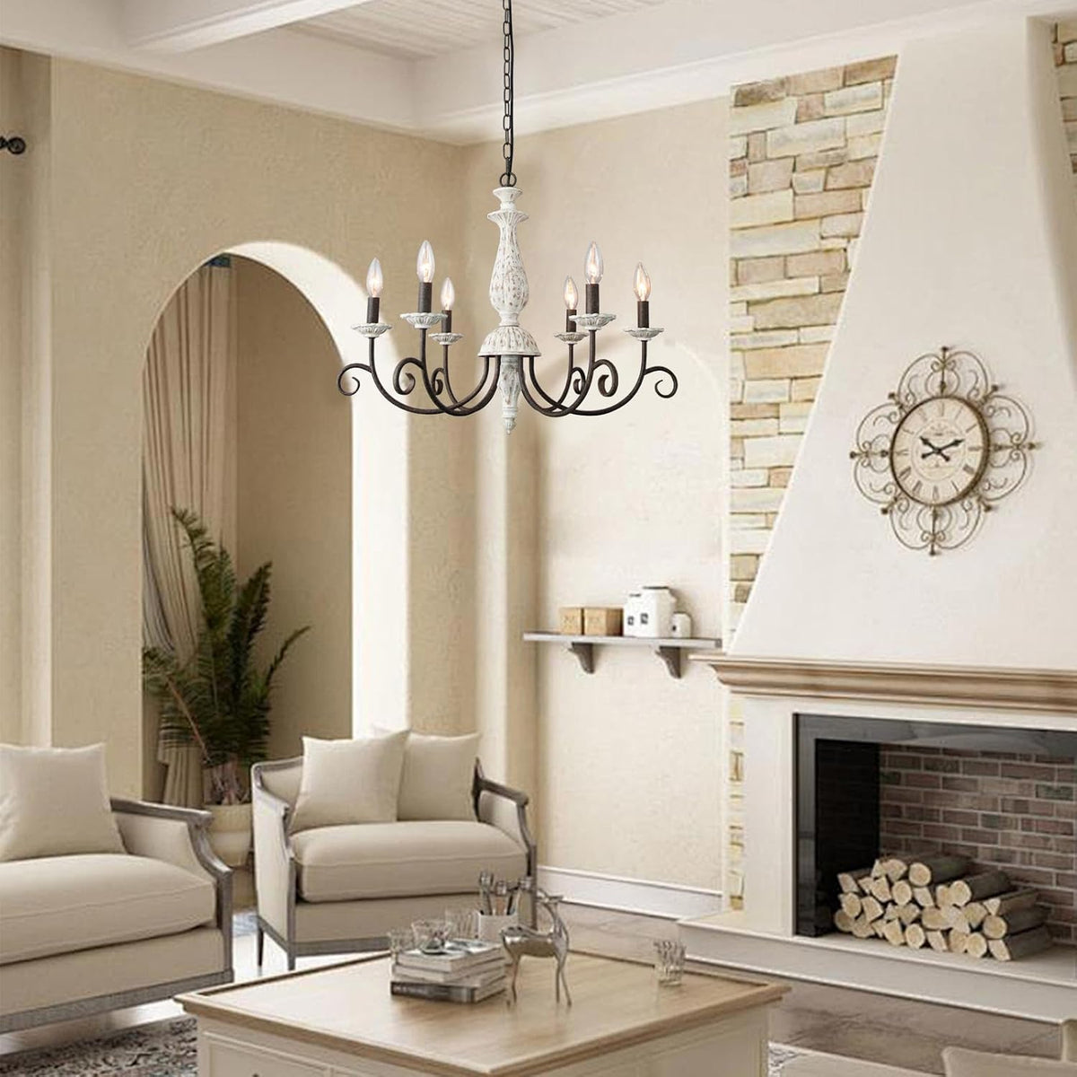 Rustic French Country Chandelier for Dining Room