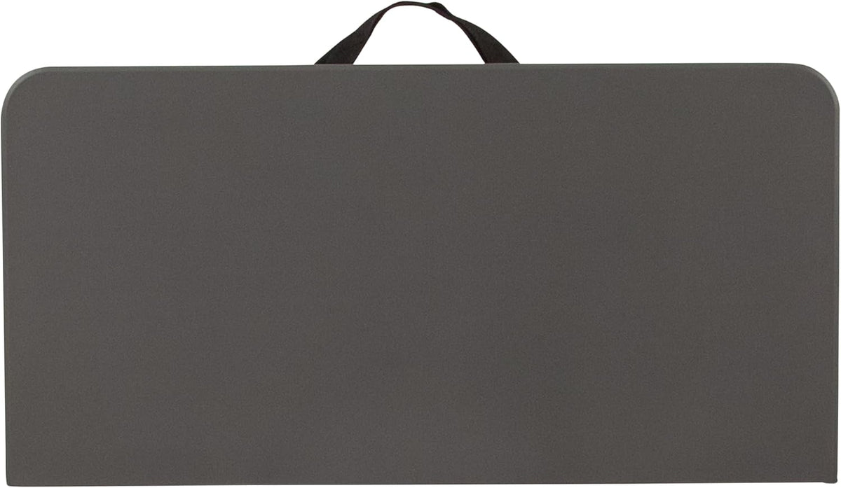 Flash Furniture 2.83-Foot Bi-Fold Dark Gray Plastic Folding Table