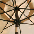 Sunnyglade 9Ft Patio Umbrella Outdoor Table Umbrella with 8 Ribs Tan