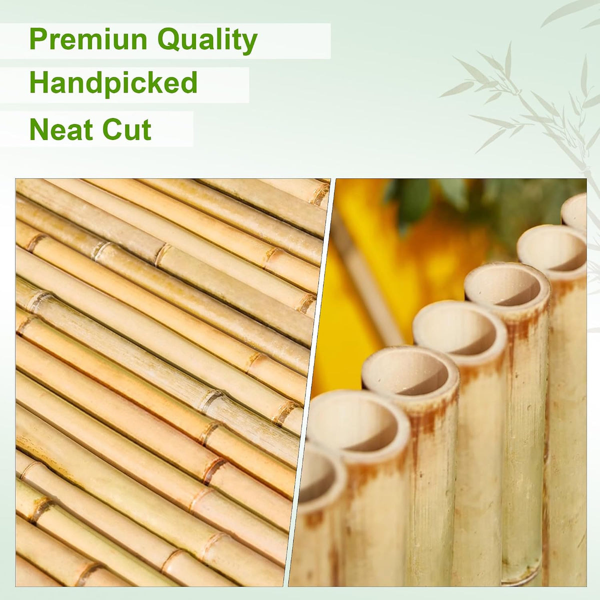 Bamboo Fencing Roll 6 ft High x 8 ft Long x 0.75 in D, Natural Bamboo Privacy Fence, Divider Decorative Fence for Patio, Balcony, Garden, Border Pool
