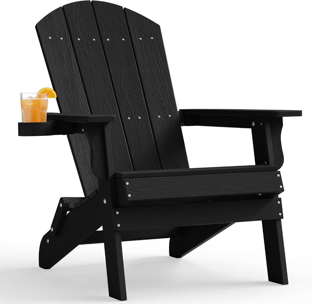 YEFU Oversized Plastic Adirondack Chair - Black