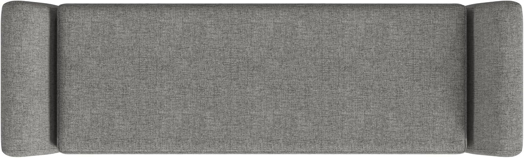 HomePop 60" Modern Storage Bench with Wood Legs - Gray Woven