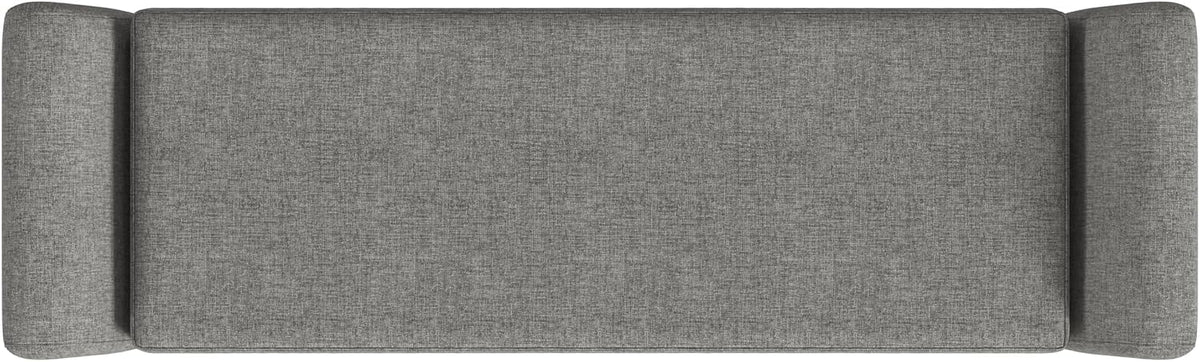 HomePop 60" Modern Storage Bench with Wood Legs - Gray Woven