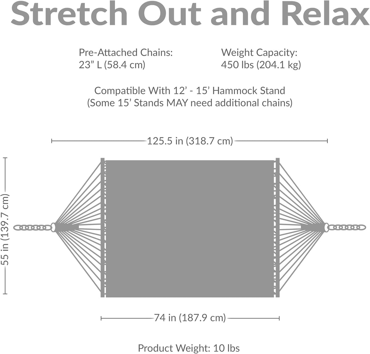 Sunnydaze Quilted Double Hammock for Outside with Pillow, Mountainside